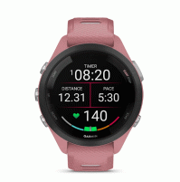 Forerunner 265S- Black Bezel with Light Pink Case and Light Pink/Powder Grey Silicone Band- 010-02810-15 - Garmin
